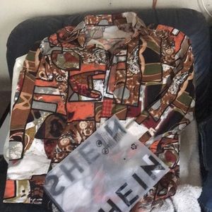 Boho button-up shirt